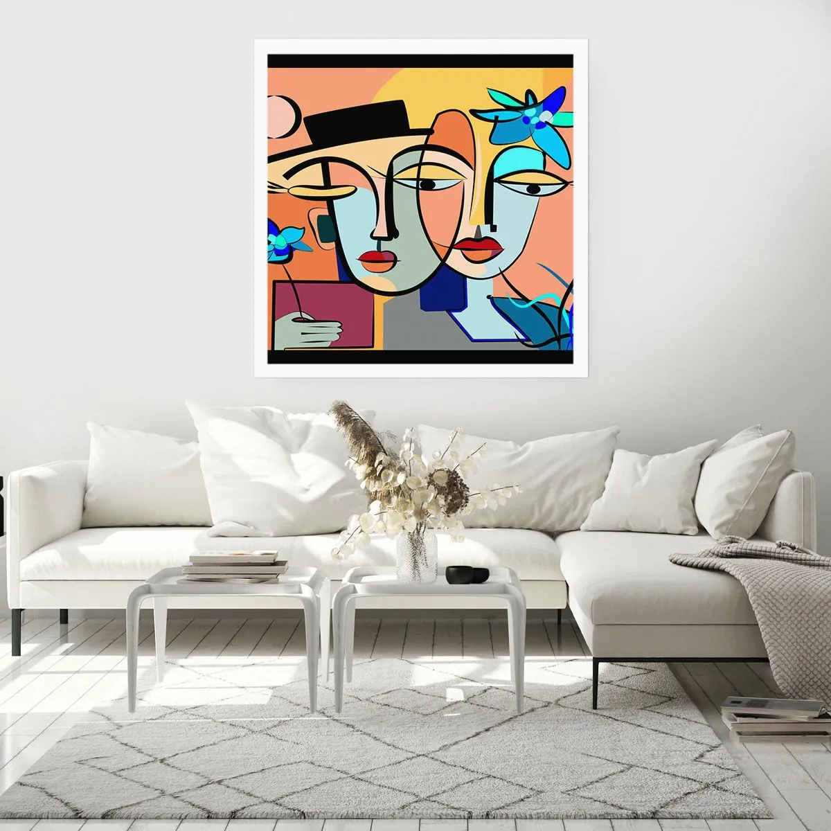 Poster - Appuntamento in stile Picasso - 30x30 cm