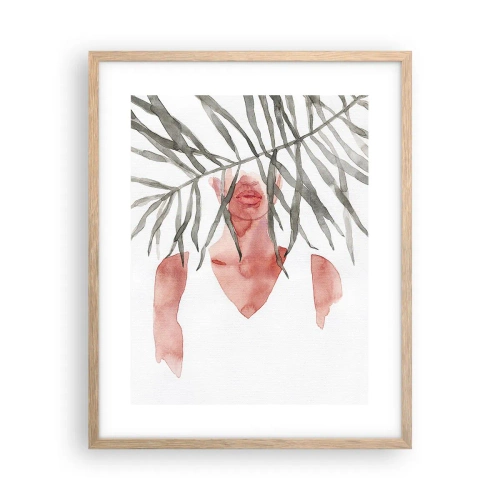 Poster in cornice rovere chiaro - Dama dei tropici - 40x50 cm