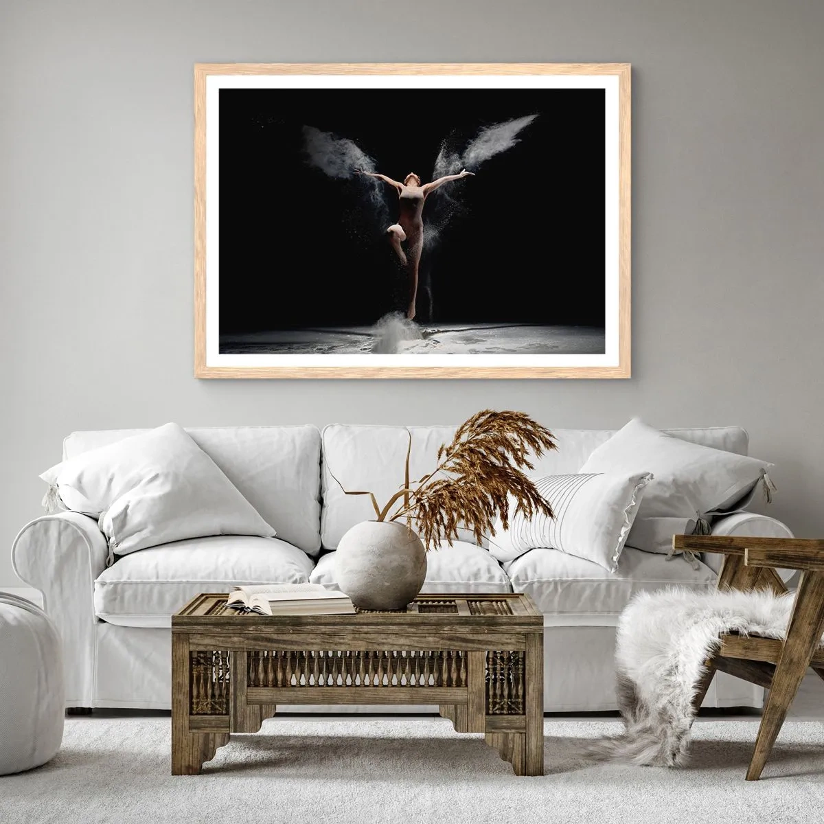 Poster in cornice rovere chiaro - Gli elfi esistono - 50x40 cm