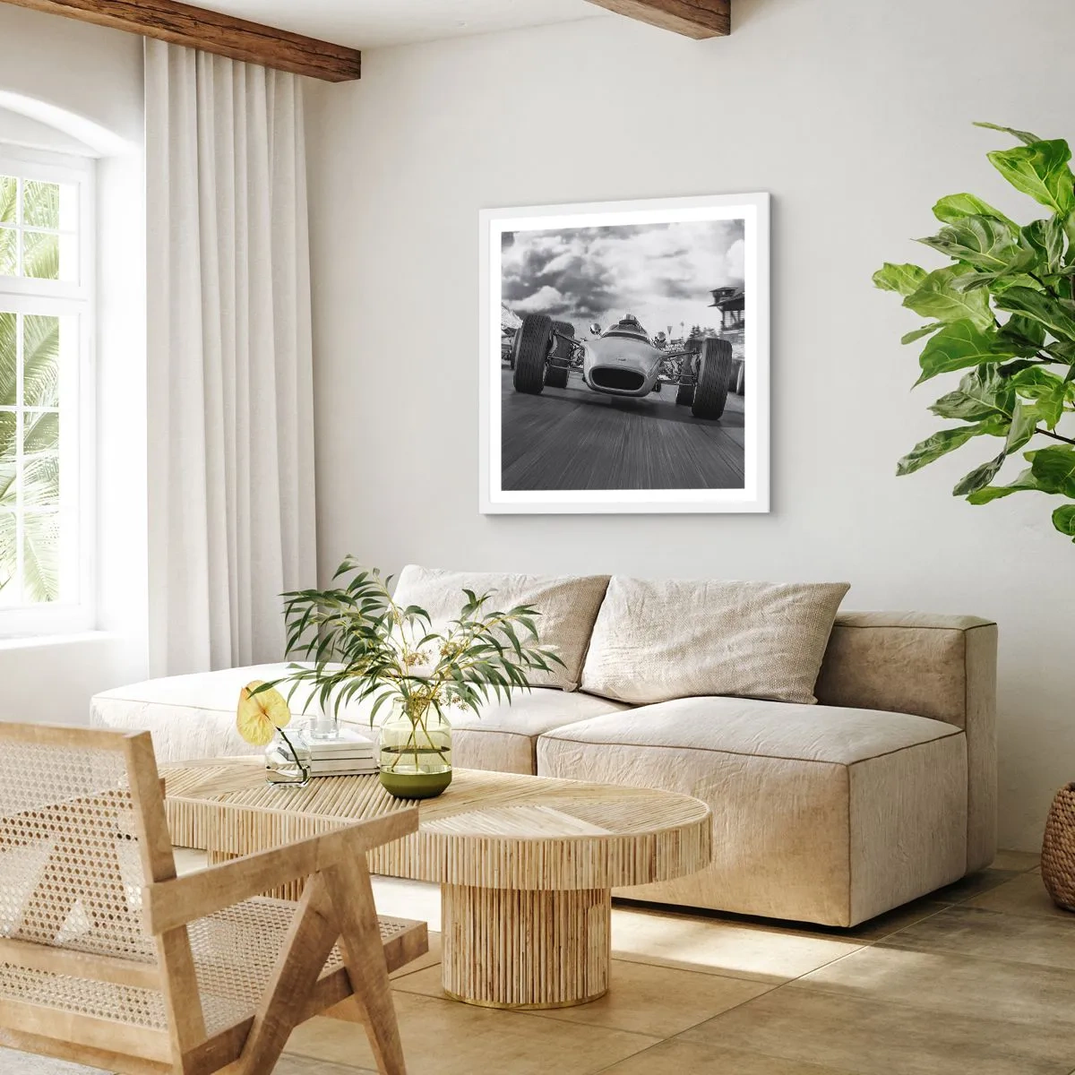 Poster in cornice bianca - C'è la forza! - 50x50 cm