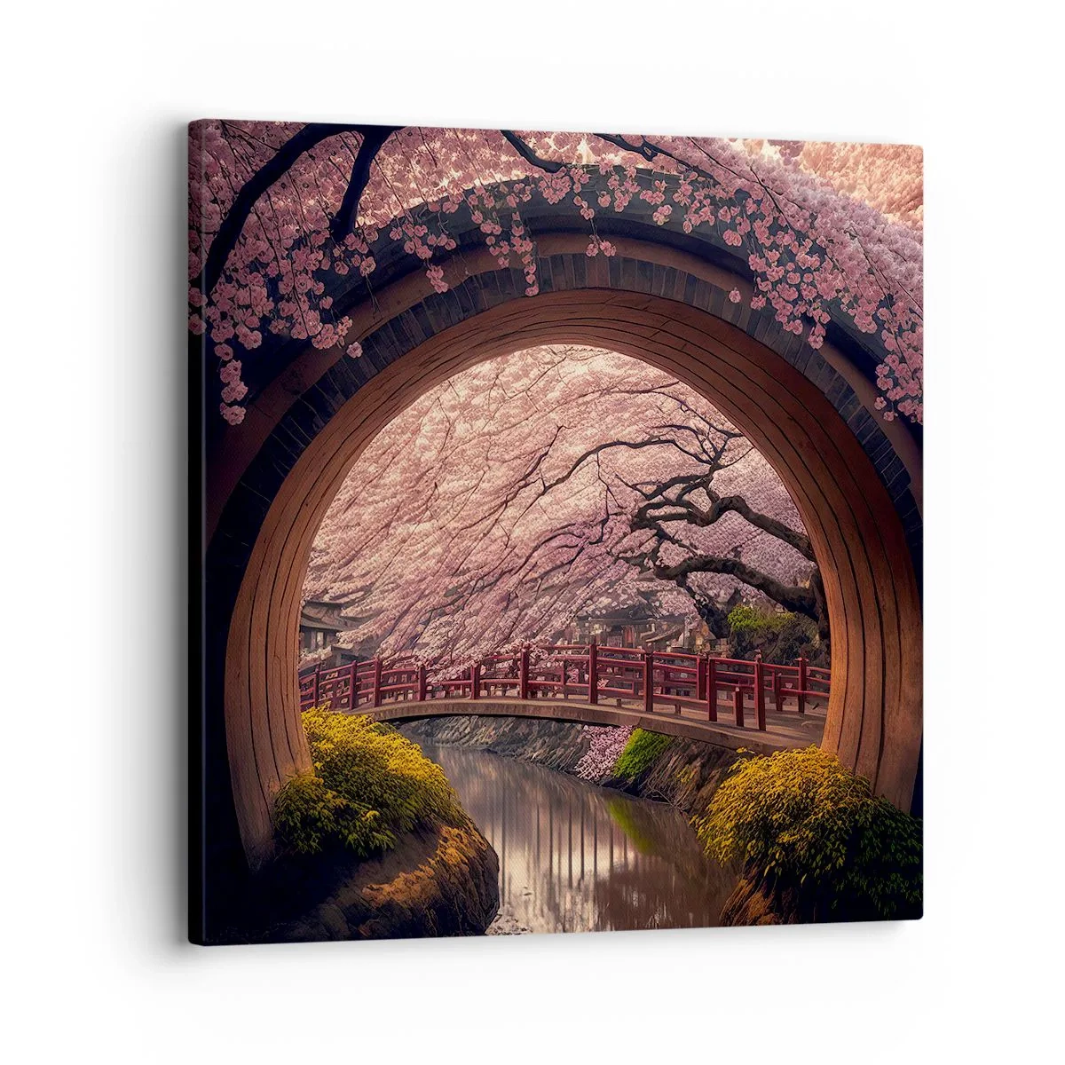 Quadro su tela - Stampe su Tela - Primavera giapponese - 30x30 cm