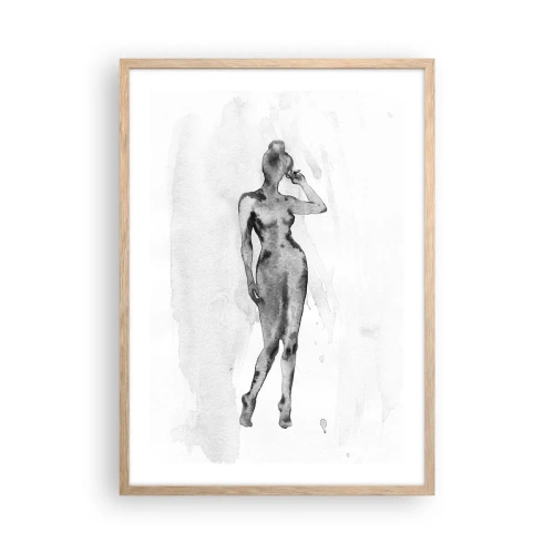 Poster in cornice rovere chiaro - Studio di ideale di bellezza - 50x70 cm