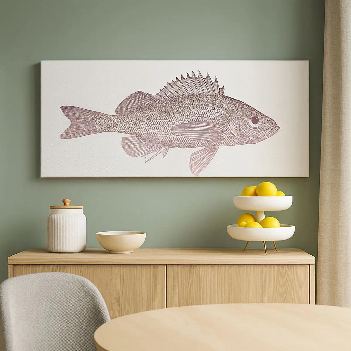 Quadro su tela - Stampe su Tela - Il pesce dagli occhi enormi - 100x40 cm