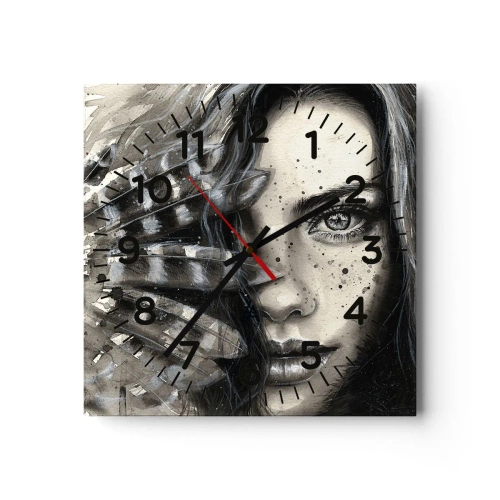 Orologio da parete - Orologio in Vetro - Bellezza selvaggia - 30x30 cm