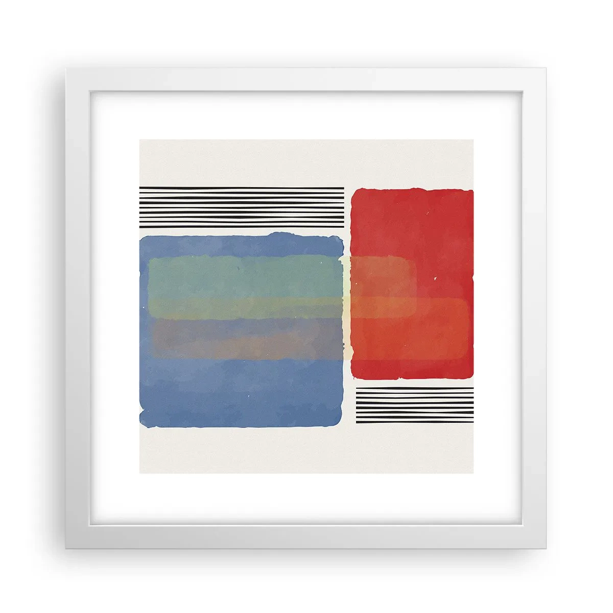 Poster in cornice bianca - Spirito e lettera della geometria - 30x30 cm