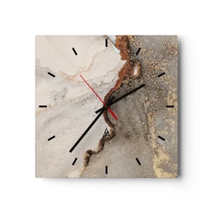 Orologio da parete - Orologio in Vetro - Ai confini del colore - 40x40 cm