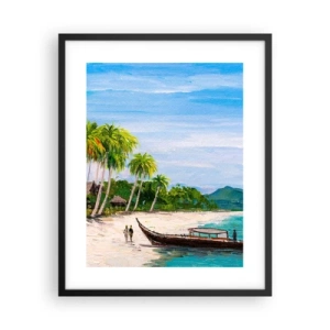 Poster in cornice nera - Sogno esotico - 40x50 cm