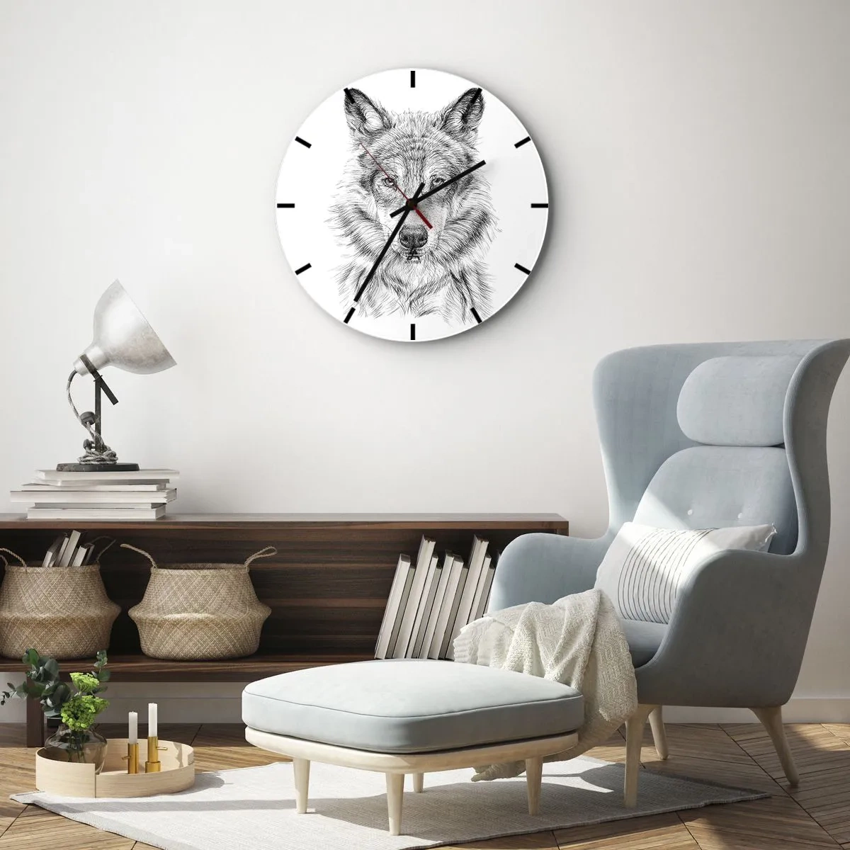 Orologio da parete - Orologio in Vetro - Condottiero nato - 30x30 cm