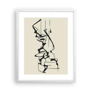 Poster in cornice bianca - Forse è un paesaggio - 40x50 cm