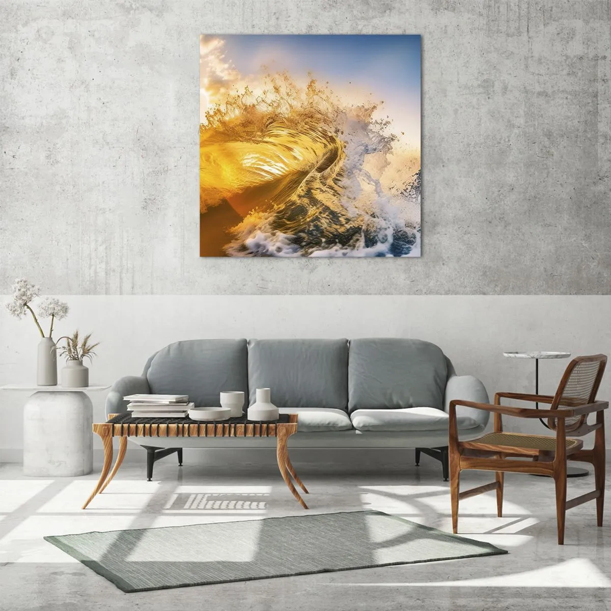 Quadro su vetro - Gioco sulla sabbia - 30x30 cm