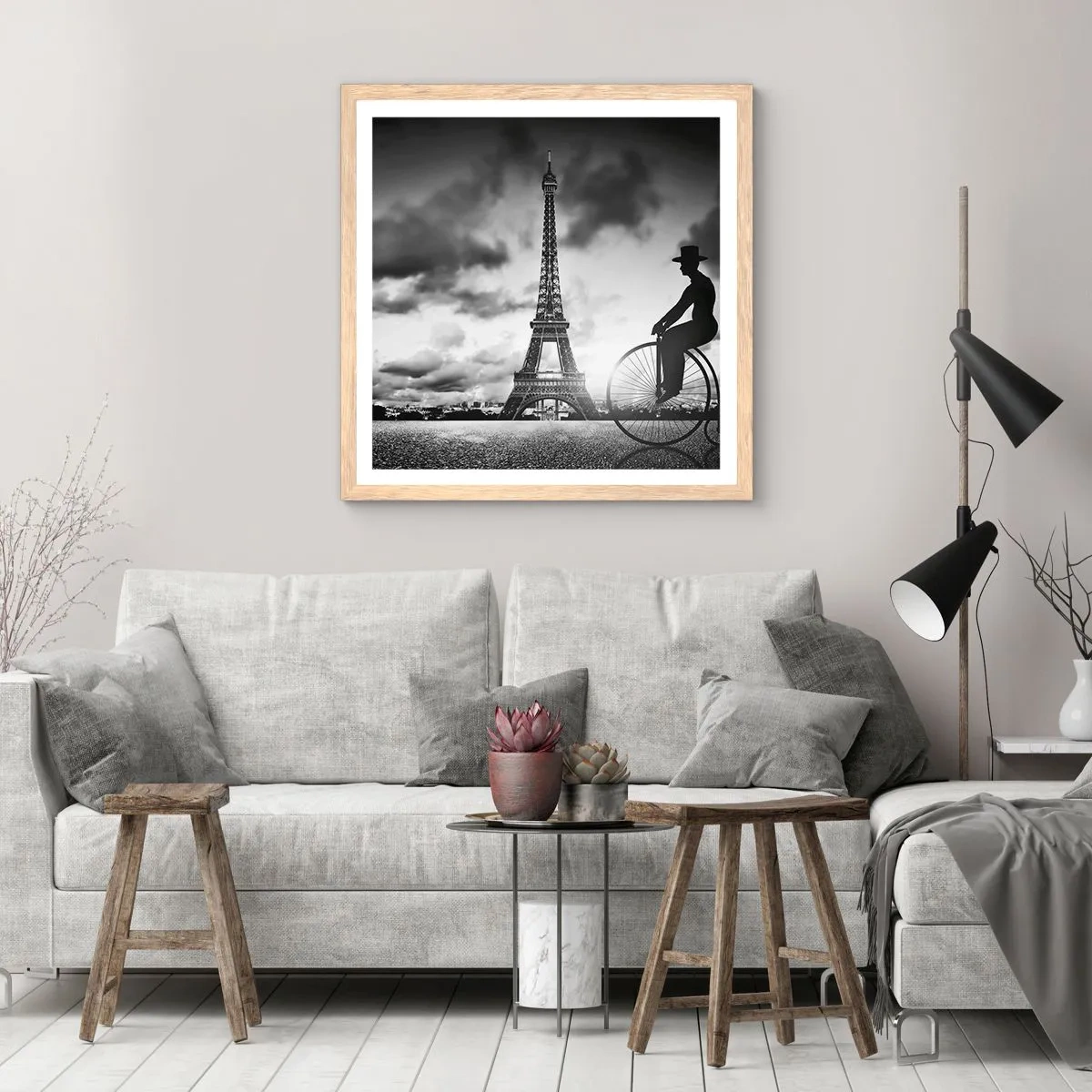 Poster in cornice rovere chiaro - Nostalgia della Belle Epoque - 30x30 cm