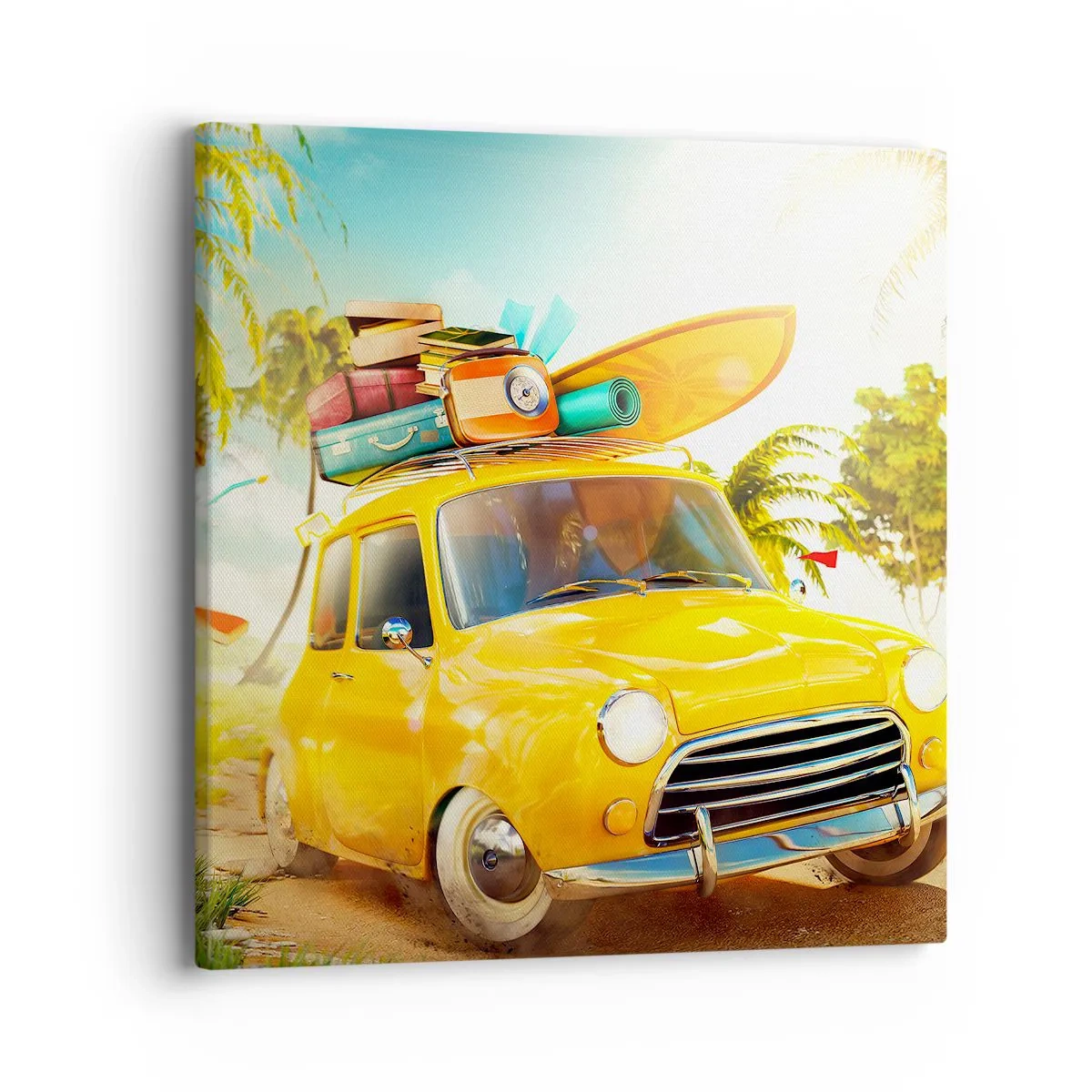Quadro su tela - Stampe su Tela - Viaggio nel paese dei sorrisi - 40x40 cm