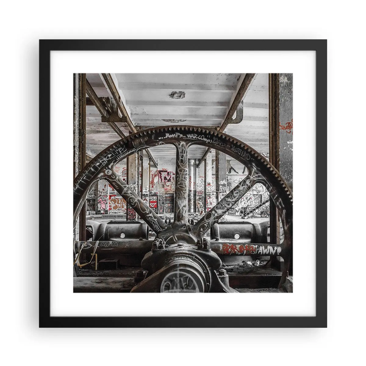 Poster in cornice nera - La vita segreta della fabbrica - 40x40 cm