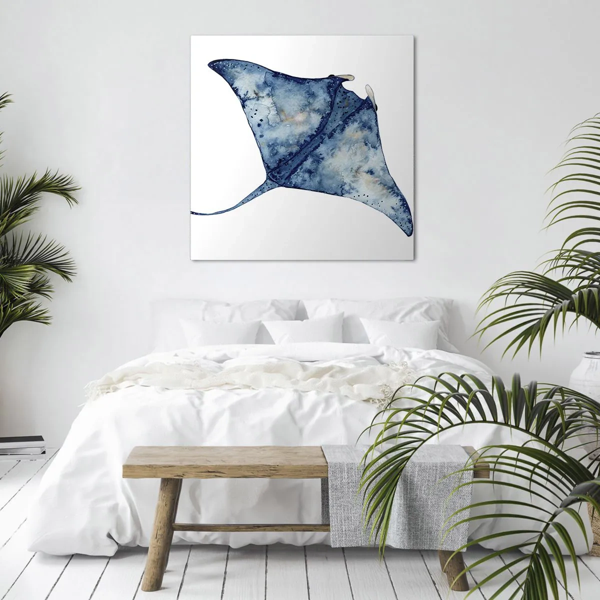 Quadro su tela - Stampe su Tela - Vita nel blu - 70x70 cm