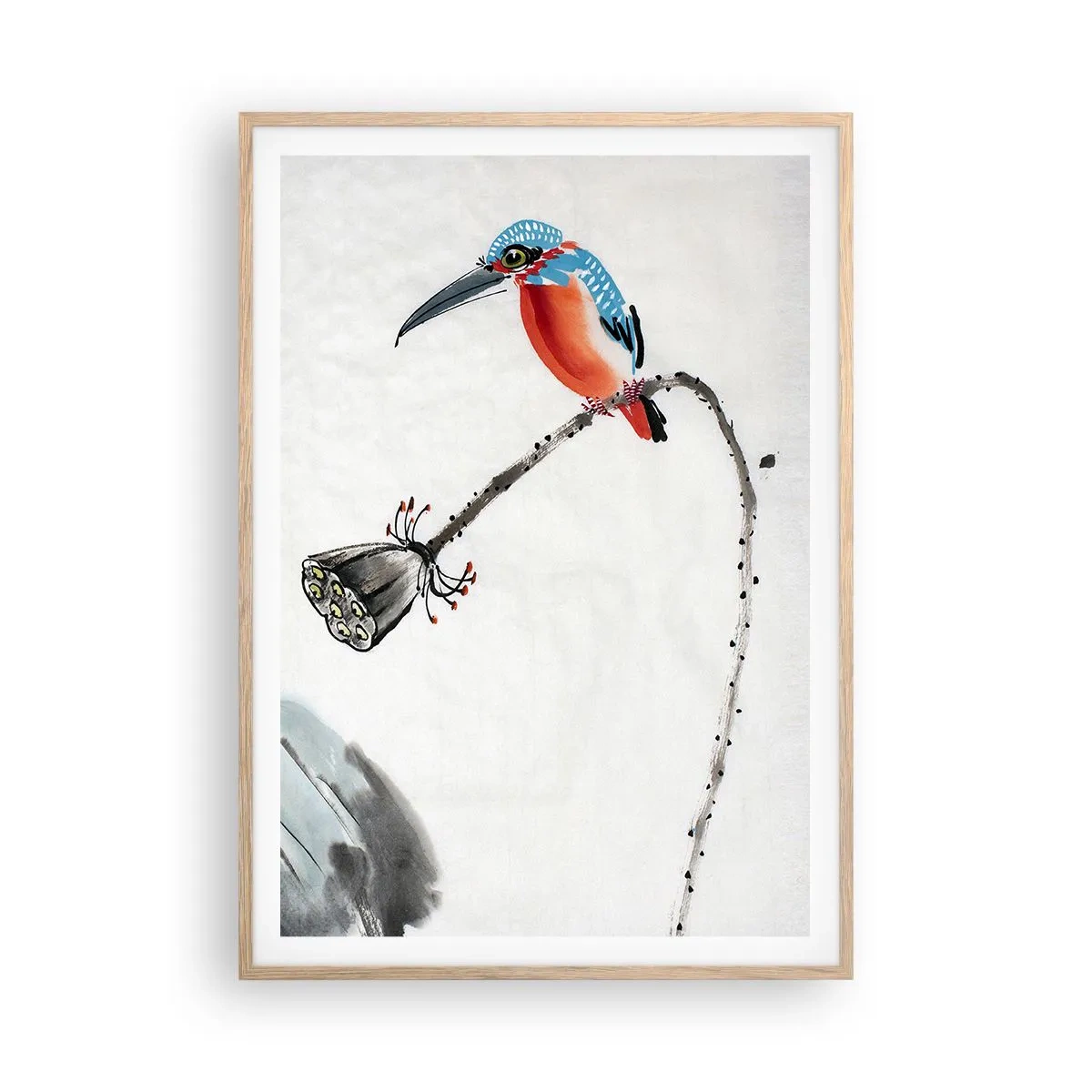 Poster in cornice rovere chiaro - La vita del prato - 70x100 cm