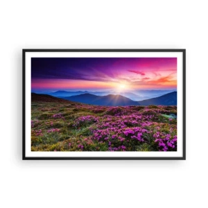 Poster in cornice nera - Il profumo dei fiori freschi del campo - 91x61 cm