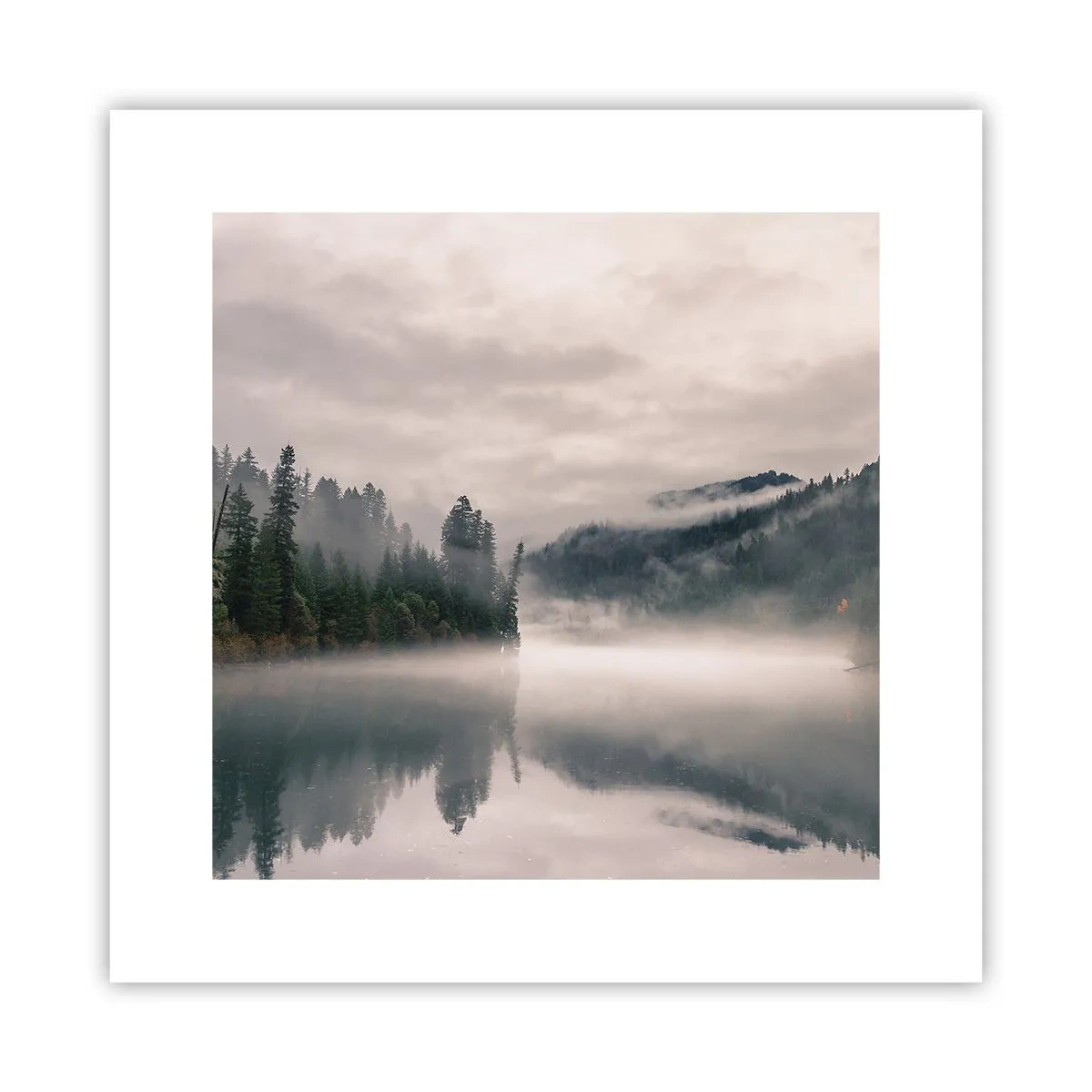 Poster - Riflettendo nella nebbia - 30x30 cm