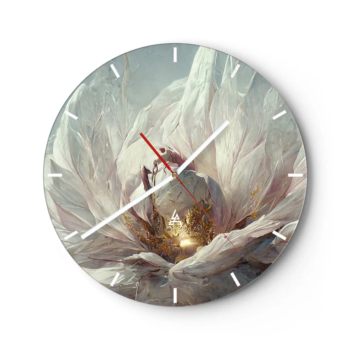 Orologio da parete - Orologio in Vetro - Fiorisce ogni cento anni - 40x40 cm