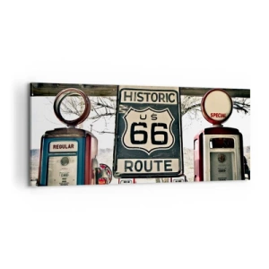 Quadro su tela - Stampe su Tela - Viaggio retro americano - 100x40 cm