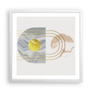 Poster in cornice bianca - Chiarezza e lucentezza - 50x50 cm