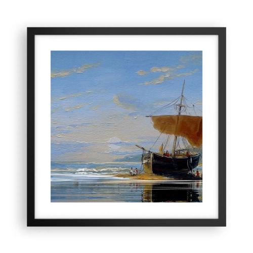 Poster in cornice nera - Acqua, terra, aria - 40x40 cm