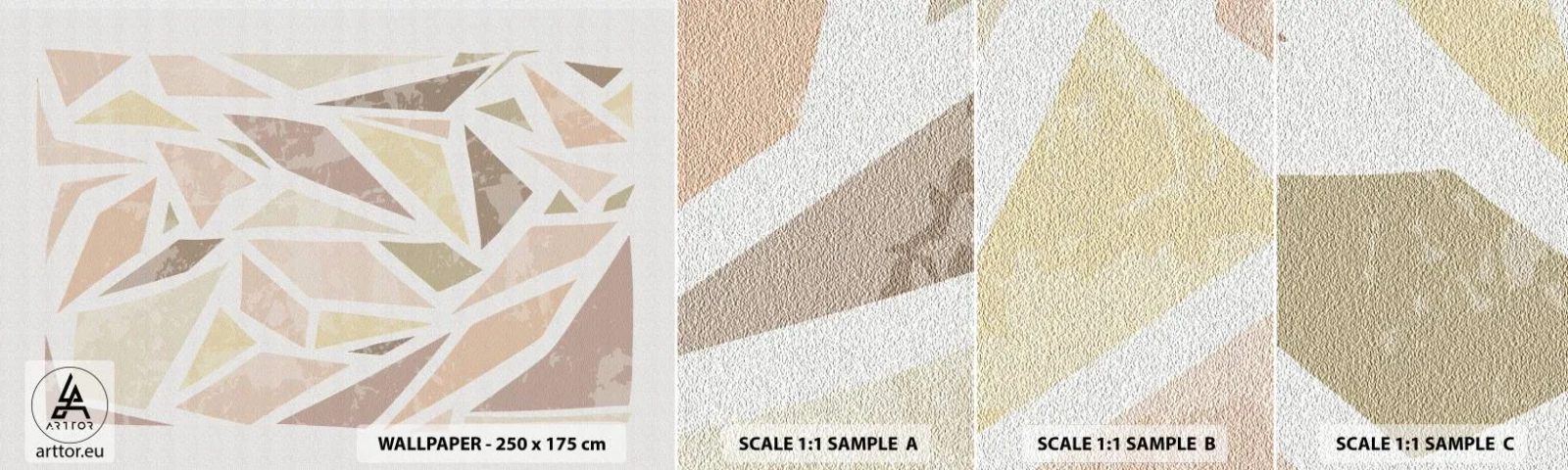 Campione di Fotomurale Adesivo Deluxe Sticker - Composizione da vetrata - Minimalismo, Pastello, Boho - 100x30 cm