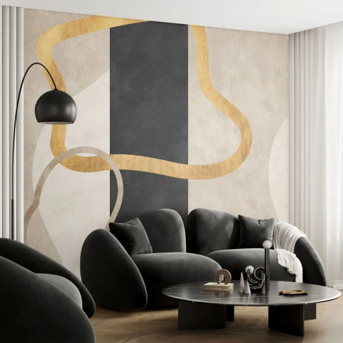 Fotomurale su misura Premium Sand - Forme intrecciate - Art Deco, Minimalismo, Astrattismo