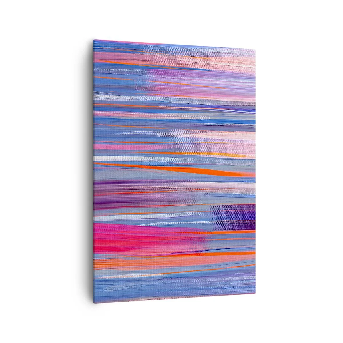 Quadro su tela - Stampe su Tela - Linee verticali astratte nelle tonalità del blu e del rosa - 70x100cm - Ascensione arcobaleno - Decorazione murale moderna per soggiorno e camera da letto ARTTOR