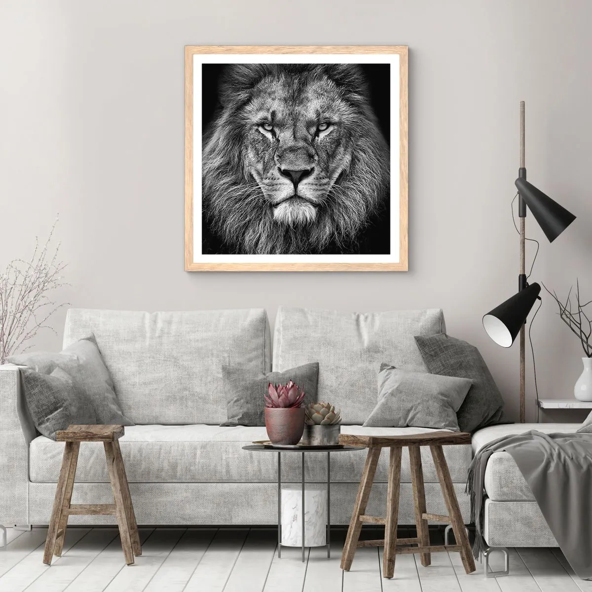 Poster in cornice rovere chiaro - Nell'abito dell'incoronazione - 30x30 cm