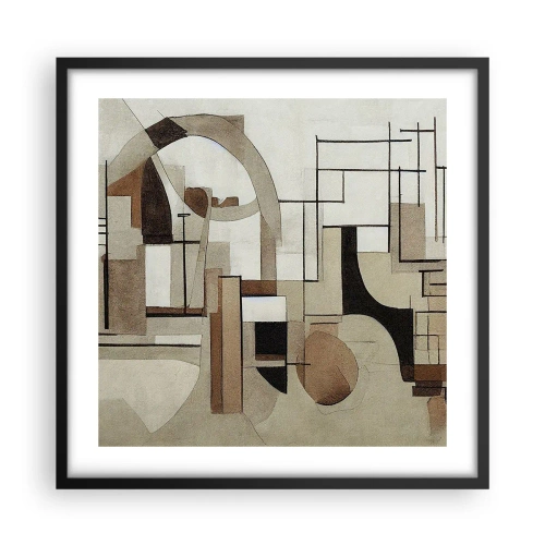 Poster in cornice nera - Paesaggio urbano 2.0 - 50x50 cm