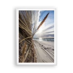 Poster in cornice bianca - L'incontro degli elementi - 70x100 cm