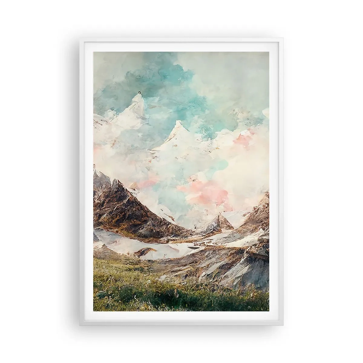Poster in cornice bianca - Lame di roccia - 70x100 cm