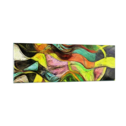 Quadro su vetro - Il movimento è vita - 90x30 cm