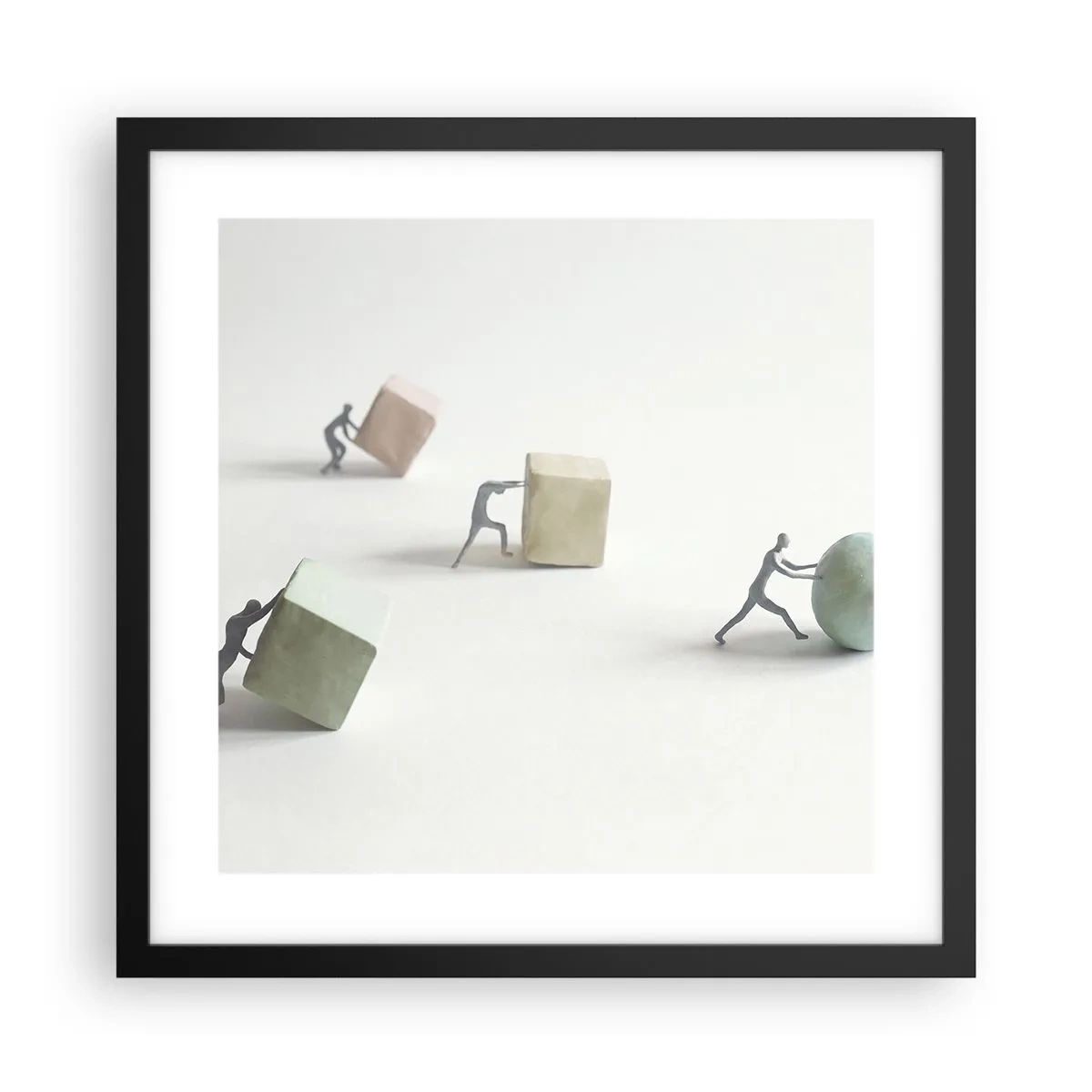 Poster in cornice nera - È la vita - 40x40 cm