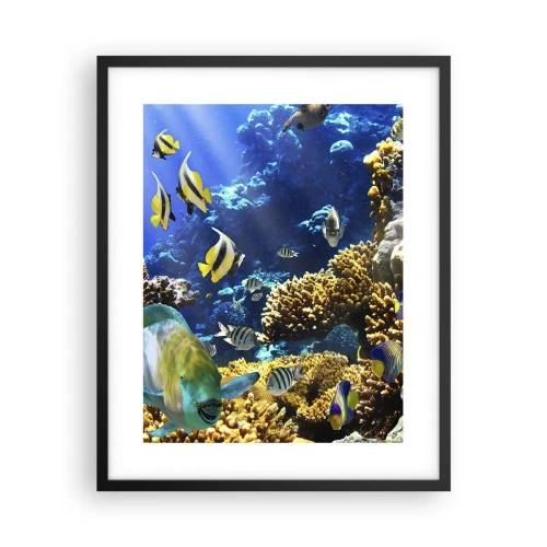 Poster in cornice nera - Traffico intenso sulla via delle vacanze - 40x50 cm