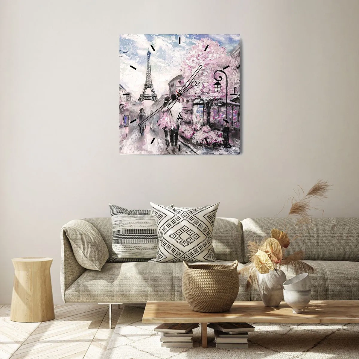 Orologio da parete - Orologio in Vetro - Se innamorarsi, allora solo a... - 40x40 cm