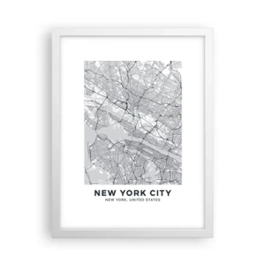 Poster in cornice bianca - Anatomia della metropoli - 30x40 cm