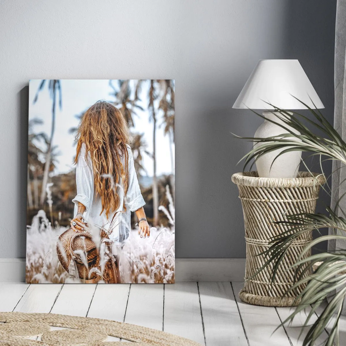 Quadro su tela - Stampe su Tela - Nata dalla lanugine dell'erba - 65x120 cm