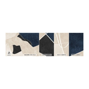 Campione di Fotomurale Adesivo Deluxe Sticker - Composizione astratta: il contrasto dei colori - Moderno, Astrazione, Pezzo - 100x30 cm