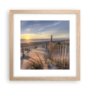 Poster in cornice rovere chiaro - Luci e ombre del vento - 30x30 cm