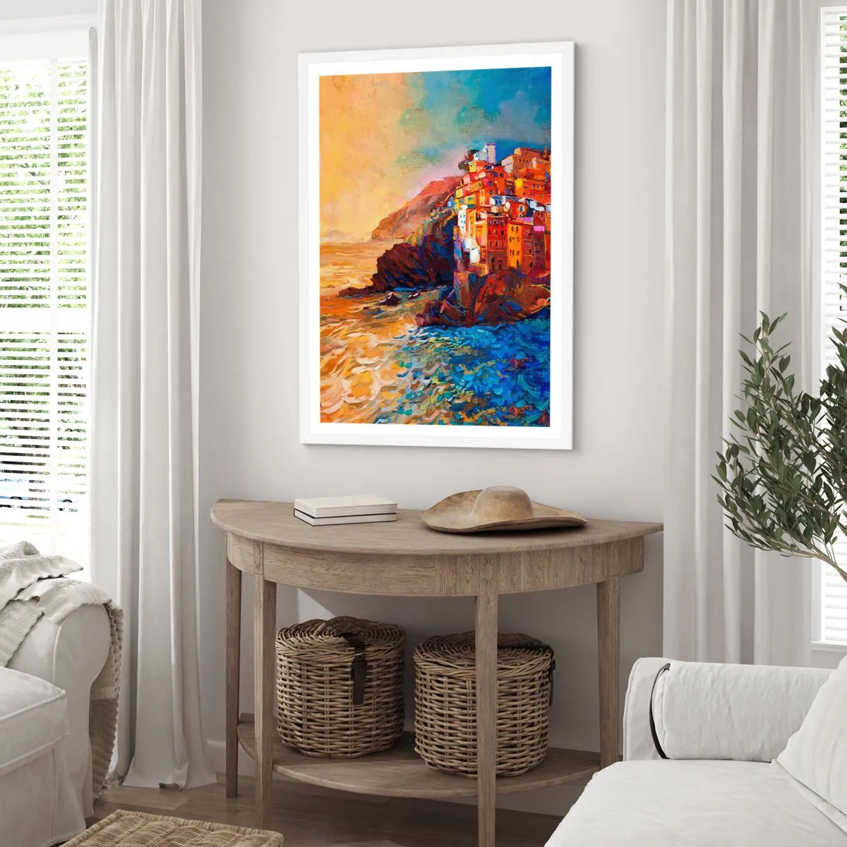 Poster in cornice bianca - Atmosfera italiana - 30x40 cm