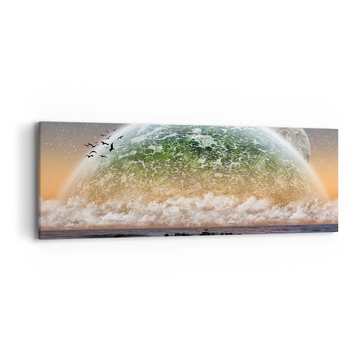 Quadro su tela - Stampe su Tela - E il mondo emerse dalle acque - 90x30 cm