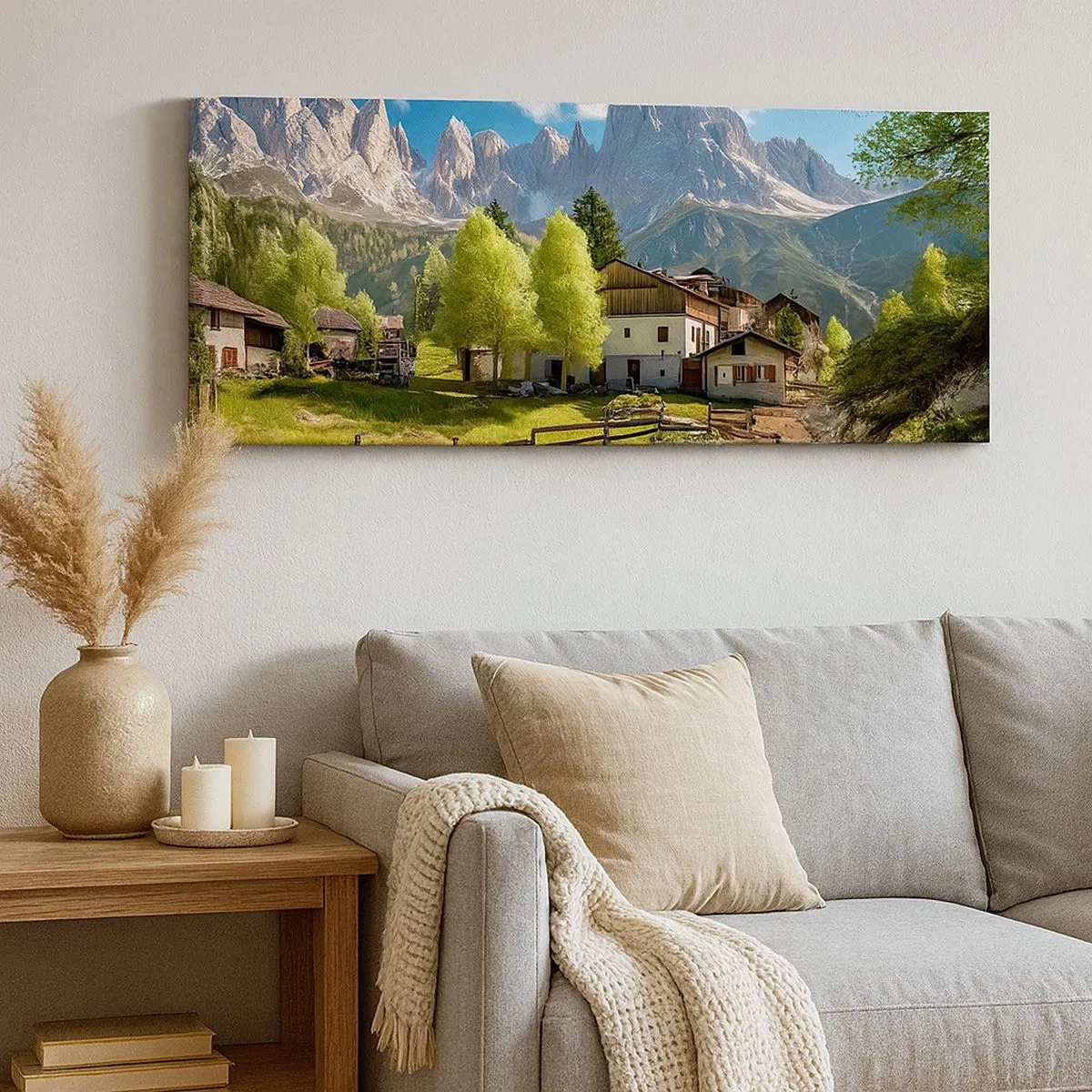 Quadro su tela - Stampe su Tela - Idillio alpino - 100x40 cm