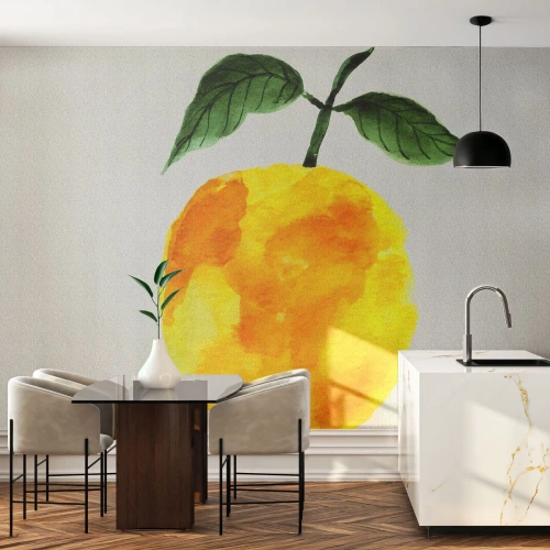Fotomurali Autoadesivo Deluxe Sticker - Scoprire il sapore del sole - Limone, Cucina, Frutta - 100x70 cm