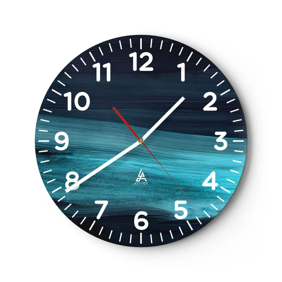 Orologio da parete - Orologio in Vetro - Seguendo la corrente - 30x30 cm