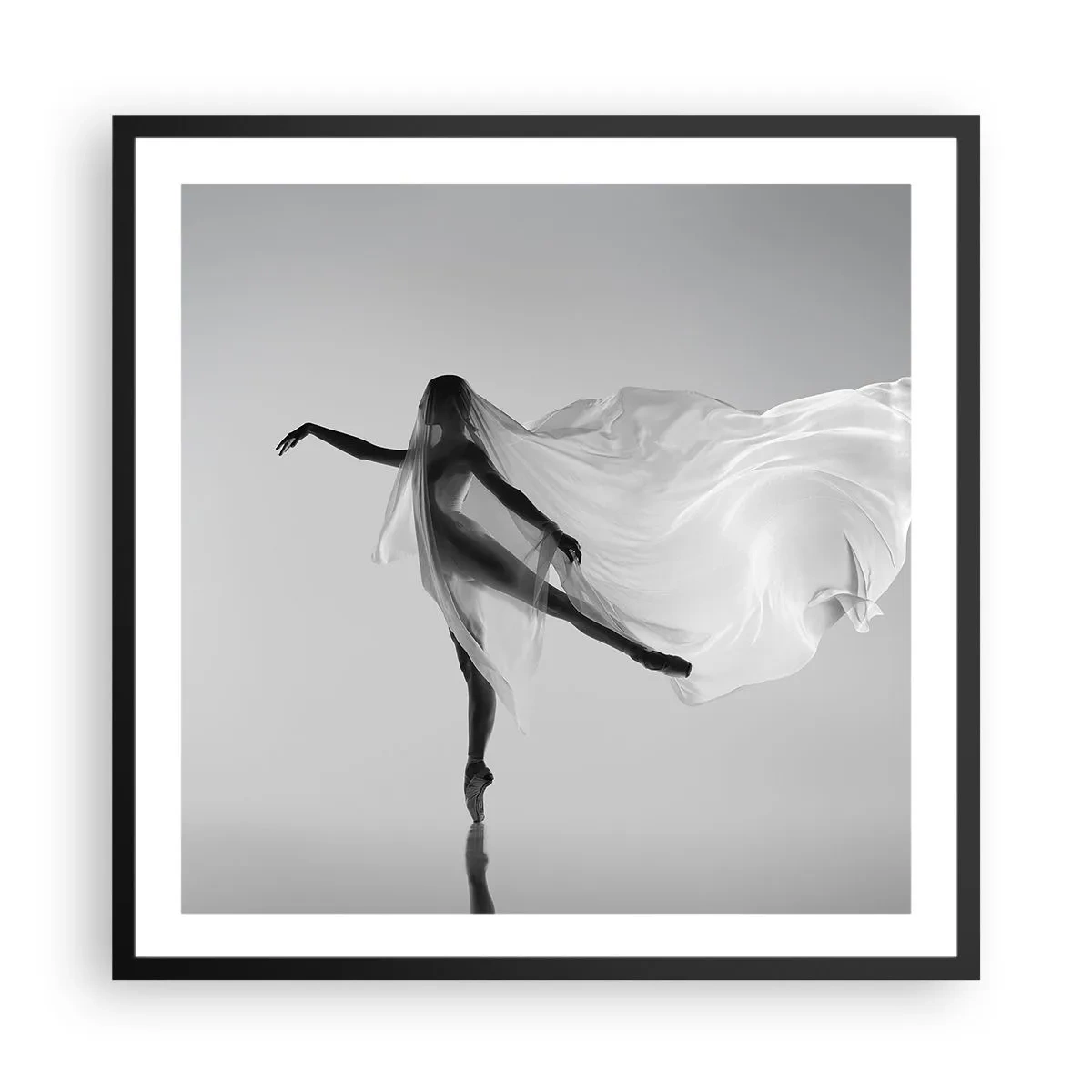 Poster in cornice nera - Leggerezza ed eleganza - 60x60 cm