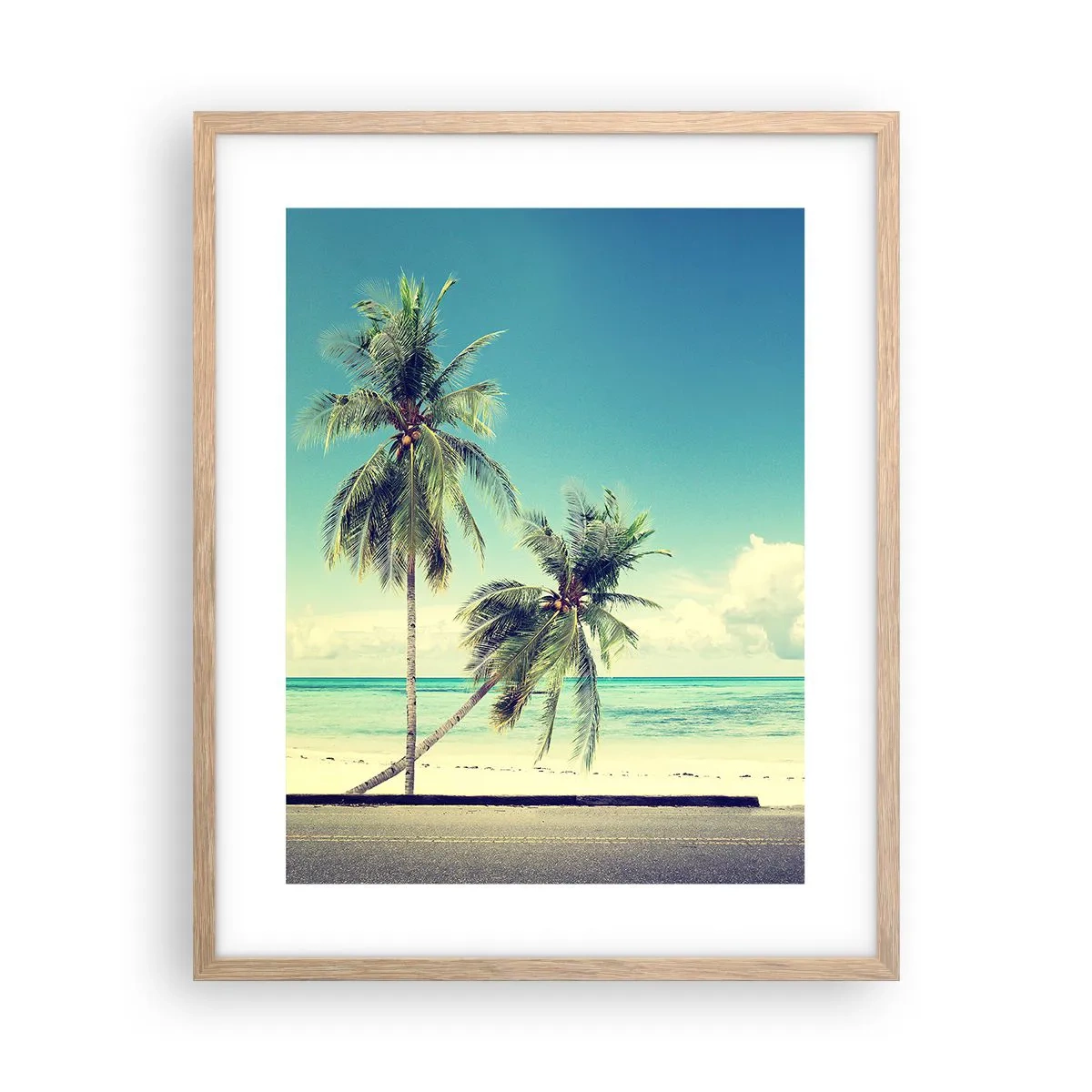 Poster in cornice rovere chiaro - Tempo di vacanze - 40x50 cm