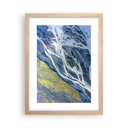 Poster in cornice rovere chiaro - Le pitture rupestri della natura - 30x40 cm