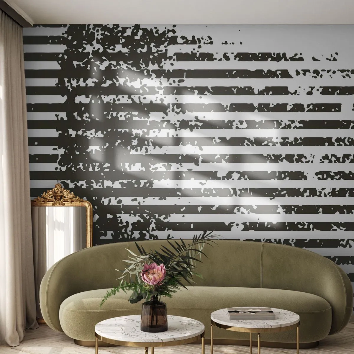 Fotomurali Premium Sand - Ritmo e rumore - Astrazione, Pezzo, Grafica - 300x210 cm