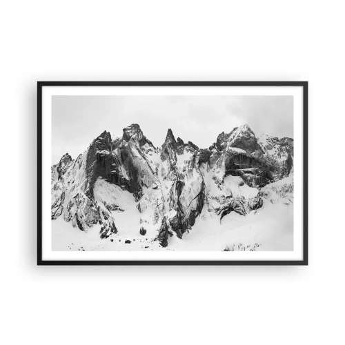 Poster in cornice nera - Cresta minacciosa di granito - 91x61 cm
